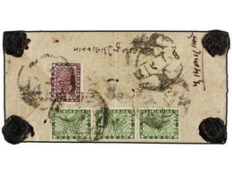 4310 NEPAL. Mi.41, 47 (3). 1936 (Jan.). KATHMANDU. Registered Local Cover Franked With A <B>16 Pice</B> Stamp Of The 193 - Other & Unclassified