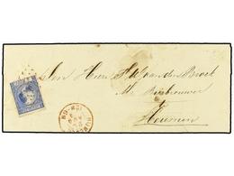 4341 HOLANDA. 1869 (Aug 29). Entire Letter From NIJMEGEN Franked By Single 1867 <B>5 C.</B> Bright Ultramarine Tied By R - Andere & Zonder Classificatie