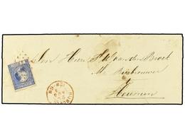 4341 HOLANDA. 1869 (Aug 29). Entire Letter From NIJMEGEN Franked By Single 1867 <B>5 C.</B> Bright Ultramarine Tied By R - Other & Unclassified