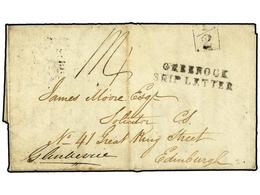 4376 SURINAM. 1834. SURINAM To EDIMBURG. Complete Letter Datalined 'Plantn. Inverness Sea Coast Mickne', Arrival Mark<B> - Other & Unclassified