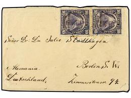 4401 NICARAGUA. Sc.16(2). 1889. JINOTECA A ALEMANIA. <B>10 Ctvos.</B> Gris (2). Mat. Circular Con<B> JINOTECA</B> En El  - Sonstige & Ohne Zuordnung