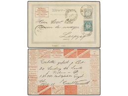 4426 NORUEGA. 1888. <B>5 Ore</B> Postal Stationery Advertising Card, Uprated <B>5 Ore,</B> Cancelled Bureau Exp. De Chri - Autres & Non Classés