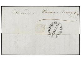 4443 PANAMA. 1849. BOGOTÁ A PANAMÁ. Carta Completa, Al Dorso Manuscrito 'Recevida En Panamá Marzo 4/54' Y Marca <B>FORWA - Other & Unclassified