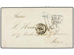 4452 PANAMA. 1869 (Aug. 5). Envelope From COLON (Panama) To PARIS Struck With <B>single Ring</B> British P.O. Cds Of <B> - Other & Unclassified