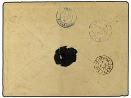 4453 CHILE. 1876. SANTIAGO A FRANCIA. Carta Circulada Sin Sellos, Fechador Al Dorso De <B>SANTIAGO/CHILE</B> Y Octogonal - Other & Unclassified