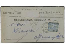 4472 PANAMA. 1895. PANAMA A BARRANQUILLA. Sobre De La COMPAÑIA TELEGRAFICA DE CENTRO Y SUD AMERICA Circulado Con Sello D - Other & Unclassified