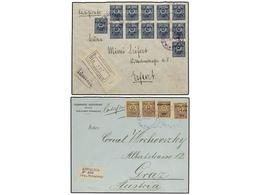 4498 PARAGUAY. 1912-24. Conjunto De 4 Cartas Circuladas Por Correo Certificado. - Sonstige & Ohne Zuordnung