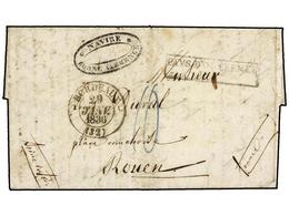 4515 PERU. 1836. LIMA A FRANCIA. Marca Ovalada <B>NAVIRE/BONNE CLEMENCE.</B> A La Llegada, Fechador De Bordeaux Y Marca  - Other & Unclassified