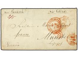 4549 PERU. 1863. CALLAO To MUNSTER (Prusia). Marca<B> PAID/AT/CALLAO</B> Y Tarifa Manuscrita <B>'2/5'</B>circulada Via L - Other & Unclassified