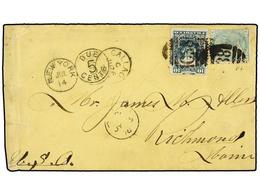 4597 PERU. 1878. CALLAO A RICHMOND (Usa). Circulada Con Sello De Perú De <B>10 Cts.</B> Verde Y Sello Británico De <B>1  - Sonstige & Ohne Zuordnung