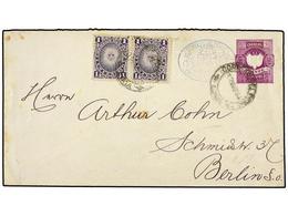 4621 PERU. 1894. LIMA A ALEMANIA. Entero Postal De <B>20 Ctvos.</B> Lila Con Franqueo Adicional De <B>1 Ctvo.</B> Violet - Other & Unclassified