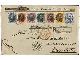 4625 PERU. 1895. LIMA A ALEMANIA. Espectacular Franqueo, Al Dorso Llegada. - Other & Unclassified