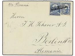 4628 PERU. Sc.113, 143. 1896. CUZCO A ALEMANIA. <B>2 Ctvos.</B> Azul Y <B>20 Ctvos.</B> Azul. Mat. Lineal <B>CUZCO</B>.  - Other & Unclassified