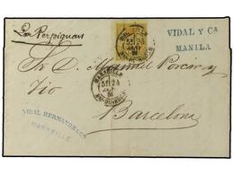 4659 COLONIAS ESPAÑOLAS: FILIPINAS. 1880 (Dec 18). Consignee's Entire Letter Written From MANILA To Barcelona, Mailed On - Autres & Non Classés