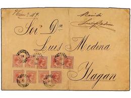 4664 FILIPINAS. Yv.80(8),99. (1891 CA.). Carta Certificada Dirigida A YLAGAN Con Franqueo De <B>2 Cts.</B> Carmín (8) Y  - Other & Unclassified