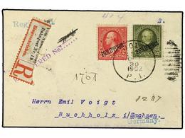 4678 FILIPINAS: OCUPACION ESTADOS UNIDOS. 1902. Registered Envelope To Buchholz, Germany Franked Overprinted <B>2c. + 15 - Other & Unclassified