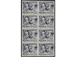 4686 ** POLONIA. Mi.617/19. 1950. Roosevelt, Overprinted <B>GROSZY.</B> 8 Complete Sets. 80 Gr. Signed GRYZEWSKI.<BR> Ca - Autres & Non Classés