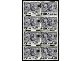 4687 ** POLONIA. Mi.617/19. 1950. Roosevelt, Overprinted <B>GROSZY.</B> 8 Complete Sets. 80 Gr. Signed GRYZEWSKI.<BR> Ca - Sonstige & Ohne Zuordnung