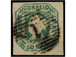 4703 ° PORTUGAL. Af.3. 1853. <B>50 Reis</B> Verde. MUY BONITO EJEMPLAR. Afinsa.1.630?. - Autres & Non Classés