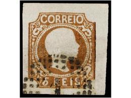 4713 ° PORTUGAL. Af.10. 1856. <B>5 Reis </B>castaño Amarillo, Tipo II. MAGNIFICO EJEMPLAR. Afinsa.114?. - Otros & Sin Clasificación