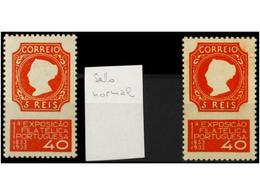 4765 ** PORTUGAL. Yv.575. <B>40 Cts. </B>rojo. <B>DOBLE ESTAMPACIÓN </B>de La Imagen. - Other & Unclassified