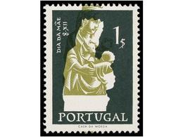 4768 ** PORTUGAL. Af.825. 1956. <B>1 Esc.</B> Verde Y Verde Claro. Color Verde Claro Muy Desplazado. RARO. <BR> - Sonstige & Ohne Zuordnung