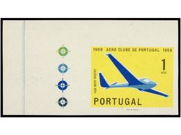 4774 * PORTUGAL. Af.854. 1959. <B>1 Escudo</B> <B>SIN DENTAR Esquina De Pliego</B> Con Los Ajustes De Color En El Margen - Other & Unclassified