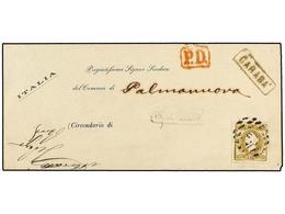 4816 PORTUGAL. Af.21. 1870. CARABA A ITALIA. Impreso Circulado Con Sello De <B>20 Reis</B> Bistre, Marca Lineal <B>CARAB - Sonstige & Ohne Zuordnung