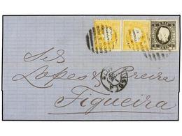 4825 PORTUGAL. Af.36, 37 (2). 1872. LISBOA A FIGEURA. <B>5 Reis </B>negro, <B> 10 Reis </B>amarillo (2) Para Hacer La Ta - Other & Unclassified