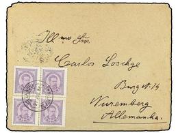 4852 PORTUGAL. Af.63(4). 1888. VILONOVA DE PORTIMAO A ALEMANIA. <B>25 Reis</B> Violeta. Precioso Franqueo. - Other & Unclassified