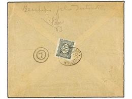 4876 PORTUGAL. 1922. LISBOA Correo Interior. Circulada Sin Sellos, Tasada A La Llegada Con Sello De <B>20 Ctos.</B> Verd - Other & Unclassified