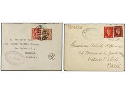 4884 PORTUGAL. 1935-37. Dos Cartas Escritas En Alta Mar A Bordo De Los Buques Británicos 'Highland Monarch' Y 'Asturias' - Sonstige & Ohne Zuordnung