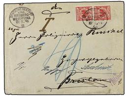 4913 ANGOLA. 1896 (March 13). Cover Sent To Breslau From Loanda, Underpaid And Found To Be Double Rate (22 Grams In Manu - Autres & Non Classés