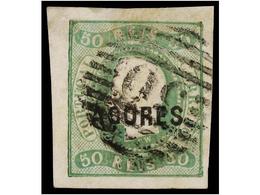 4927 ° PORTUGAL: AZORES. Af.4. 1868. <B>50 Reis</B> Verde. MAGNIFICO EJEMPLAR. Afinsa.211?. - Autres & Non Classés