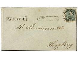 4980 MACAO. 1911 (Dec 20). Cover To HONG KONG Frankewd By Macau 1898-1903 <B>2a</B>. Grey Green Tied By <B>HONG KONG-IV< - Other & Unclassified