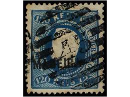 4990 ° PORTUGAL: MADEIRA. Af.12. 1868. <B>120 Reis</B> Azul. MAGNIFICO EJEMPLAR. Afinsa.131?. - Other & Unclassified