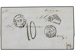 5003 PORTUGAL: MADEIRA. 1870 (Nov 18). Cover From MADEIRA To LE HAVRE Struck With Fine <B>FUNCHAL</B> Despatch Cds In Bl - Otros & Sin Clasificación