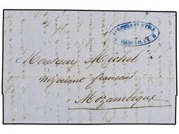 5016 MOZAMBIQUE. 1857 (27-Agosto). MARSELLA A MOZAMBIQUE. Carta Completa De Tres Páginas. En El Texto Instrucciones Para - Other & Unclassified