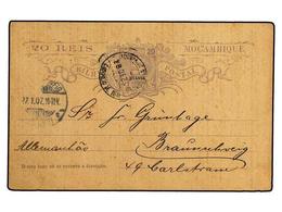 5036 NYASSA. 1906. Mozambique <B>20 Reis.</B> Ovpt NYASSA Postal Stationery Card (H & G 5) Cancelled By The Double Ring  - Sonstige & Ohne Zuordnung