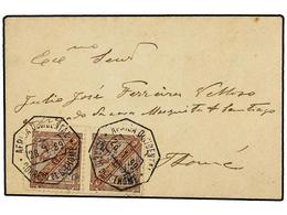 5038 SANTO TOMAS LA GUAIRA. 1899. ST. THOME Correo Certificado. <B>2 1/2 Reis </B>castaño. Raro Franqueo Interno. - Otros & Sin Clasificación