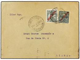 5043 PORTUGAL: ST THOMAS & PRINCE. 1920. ST. THOME A LISBOA. <B>10 Reis</B> Verde Y <B>50 Reis</B> Azul Con Habilitación - Autres & Non Classés