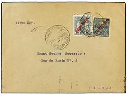 5043 PORTUGAL: ST THOMAS & PRINCE. 1920. ST. THOME A LISBOA. <B>10 Reis</B> Verde Y <B>50 Reis</B> Azul Con Habilitación - Sonstige & Ohne Zuordnung