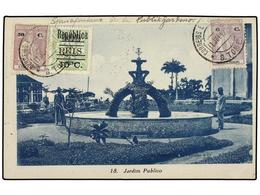 5044 SANTO TOMAS LA GUAIRA. 1927. ST. THOME A SUIZA. Tarjeta Postal Con Franqueo De <B>6 Cts., 40 Cts.</B> Y<B> 50 Cts.< - Autres & Non Classés