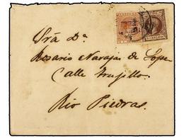 5091 PUERTO RICO. Ed.137, IG11. 1898 (Octubre). S. JUAN A RIO PIEDRAS. <B>3 Ctvos.</B> Castaño Y Sello De <B>2 Ctvos.</B - Other & Unclassified