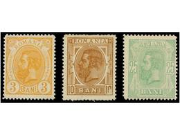 5144 * RUMANIA. Mi.131, 133, 138. 1900. <B>COLOUR ESSAYS. 3 Bani</B> Yellow, <B>10 Bani</B> Red Brown And <B>25 Bani</B> - Sonstige & Ohne Zuordnung