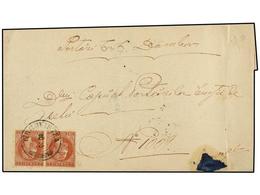 5169 BULGARIA. Mi.46 (2). (1878 Ca.). Outer Letter Sheet Franked With A Pair Of <B>15 Bani</B> Redbrown. - Sonstige & Ohne Zuordnung