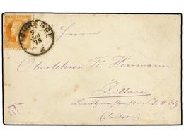 5174 RUMANIA. Mi.41. 1879. BUCAREST To ZILSAU (Sachsen, Germany). <B>25 Bani</B> Orange. - Sonstige & Ohne Zuordnung