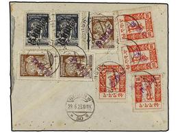 5223 RUSIA. Sc.38 (4), 40 (3), 43 (2). 1923. GEORGIA To GERMANY. <B>15.000 On 2.000 R.</B> Black (2),<B> 20.000 On 500 R - Other & Unclassified