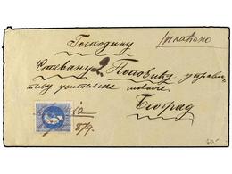 5269 SERBIA. 1879 (Jan 15). Cover To BELGRADE Franked By 1869-78 <B>20 Pa.</B> Ultramarine Tied By Manuscript Cancellati - Other & Unclassified