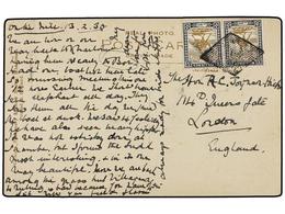 5274 SUDAN. 1930 (13-2). ON THE NILE To LONDON. Postcard Franked With <B>5 Mil.</B>(2) By <I>'Retta' </I>cancel. Sent Fr - Otros & Sin Clasificación
